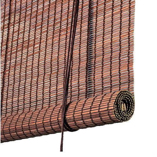 Rullegardin i mørk brun bambus med 50% soldæmpning fra Color&Co 