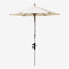 Balkon parasol off-white polyester dug Dia180cm x H220cm fra Cinas