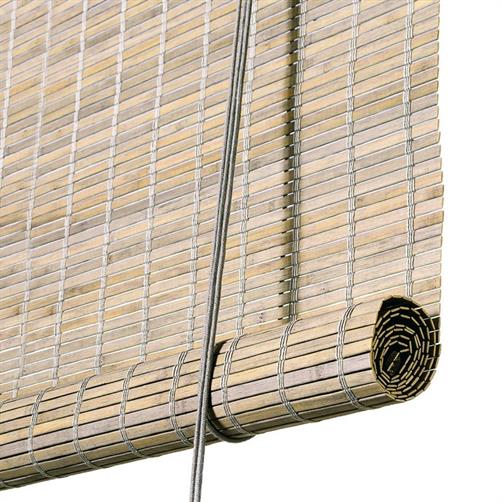  Rullegardin i grå bejdset bambus med 75% soldæmpning fra Color&Co