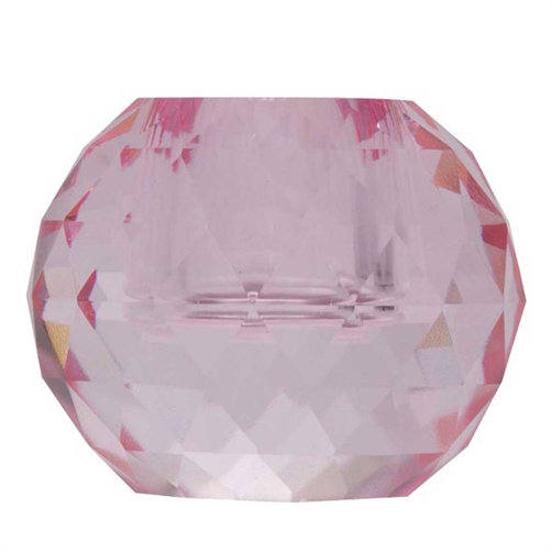 Krystal stage lys pink rund Dia6x4,5cm fra C\'est Bon