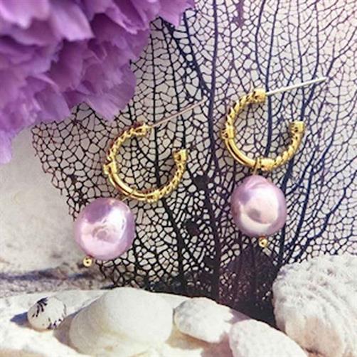 Lavender pearl earring sæt fra FRIIHOF + SIIG