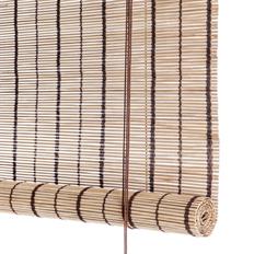 Rullegardin i brun stribet bambus med 50% soldæmpning fra Color&Co 